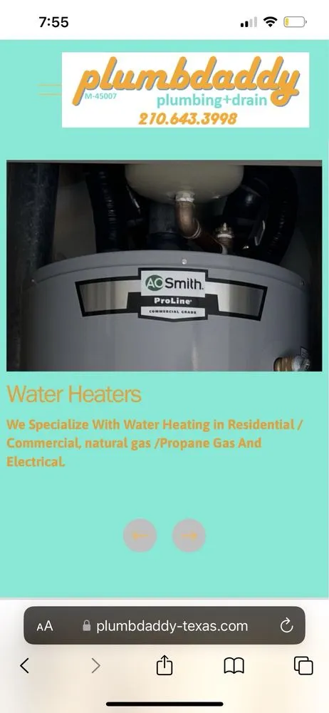 Slide of Plumbdaddy plumbing + drain 