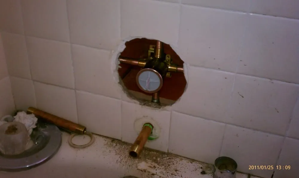 Slide of Plumbing Connection