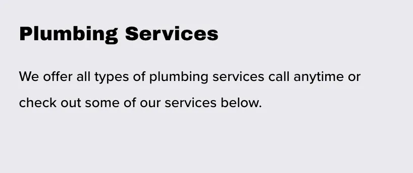 Slide of Plumbing Done Right