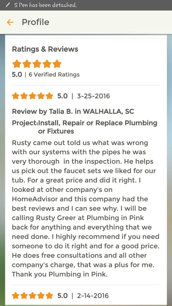 Slide of Plumbing In Pink