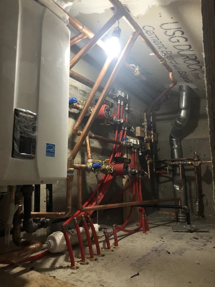 Slide of plumbing service