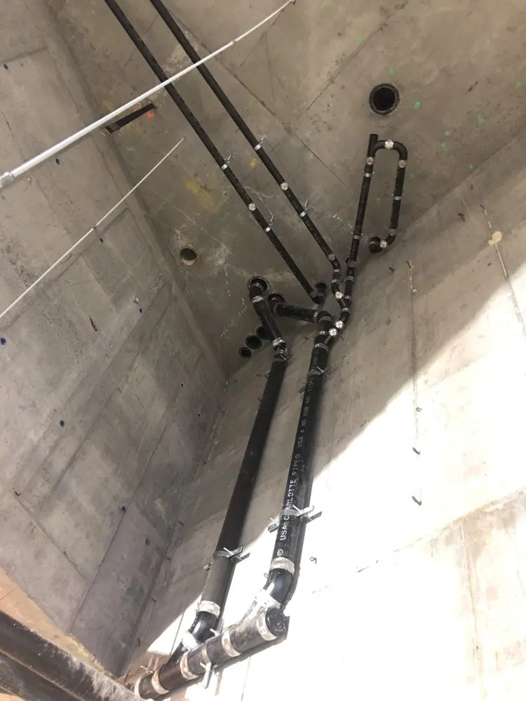 Slide of plumbing service