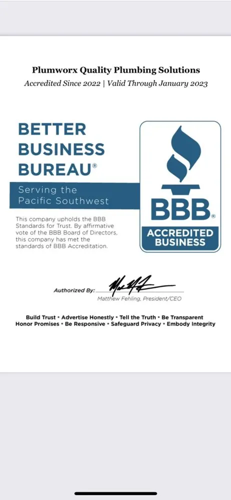 Reliable pipe repair experts serving Chula Vista, CA - PlumWorx Quality Plumbing Solutions