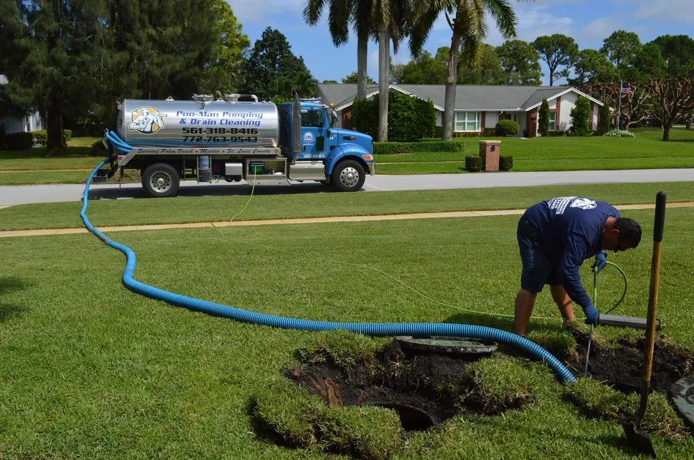 Slide of Poo-Man Pumping and Drain Cleaning