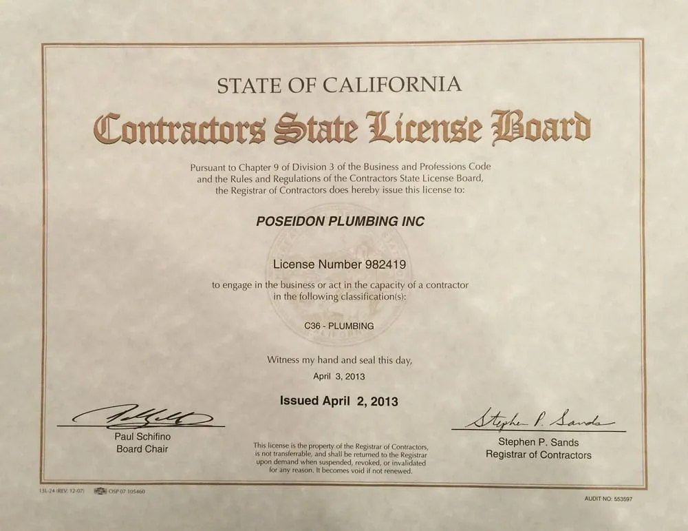 Slide of Poseidon Plumbing