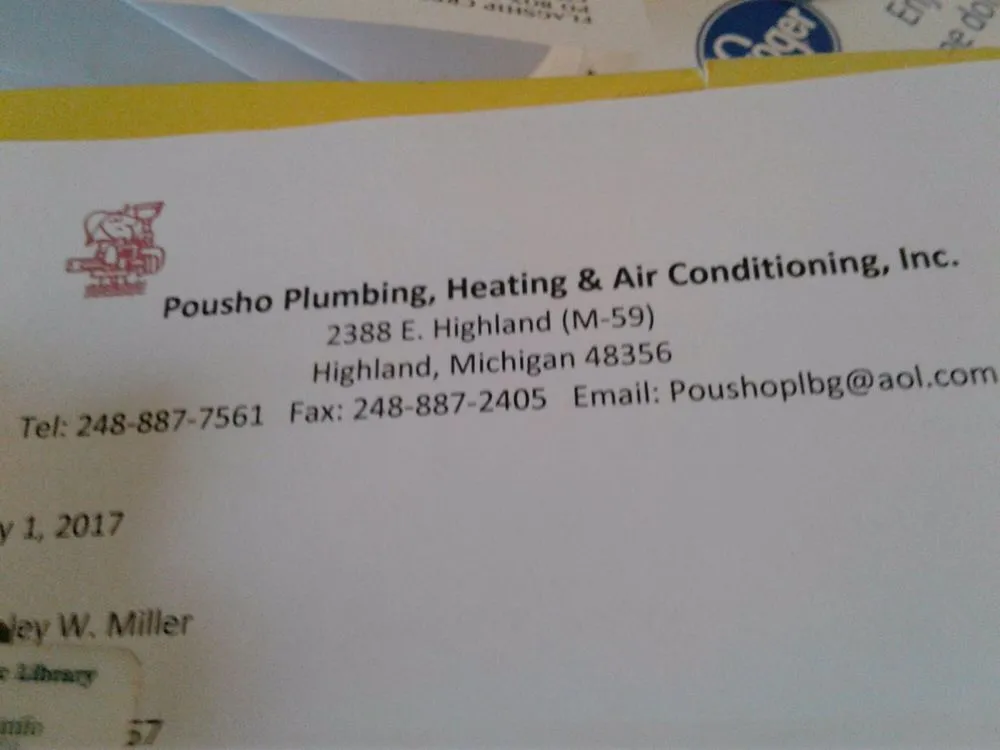 Slide of Pousho Plumbing Heating & Air Conditioning