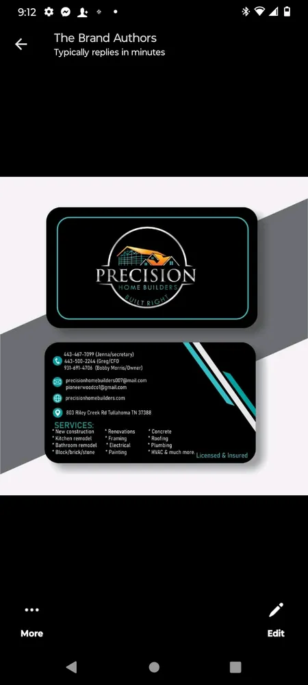 Slide of Precision Home Builders
