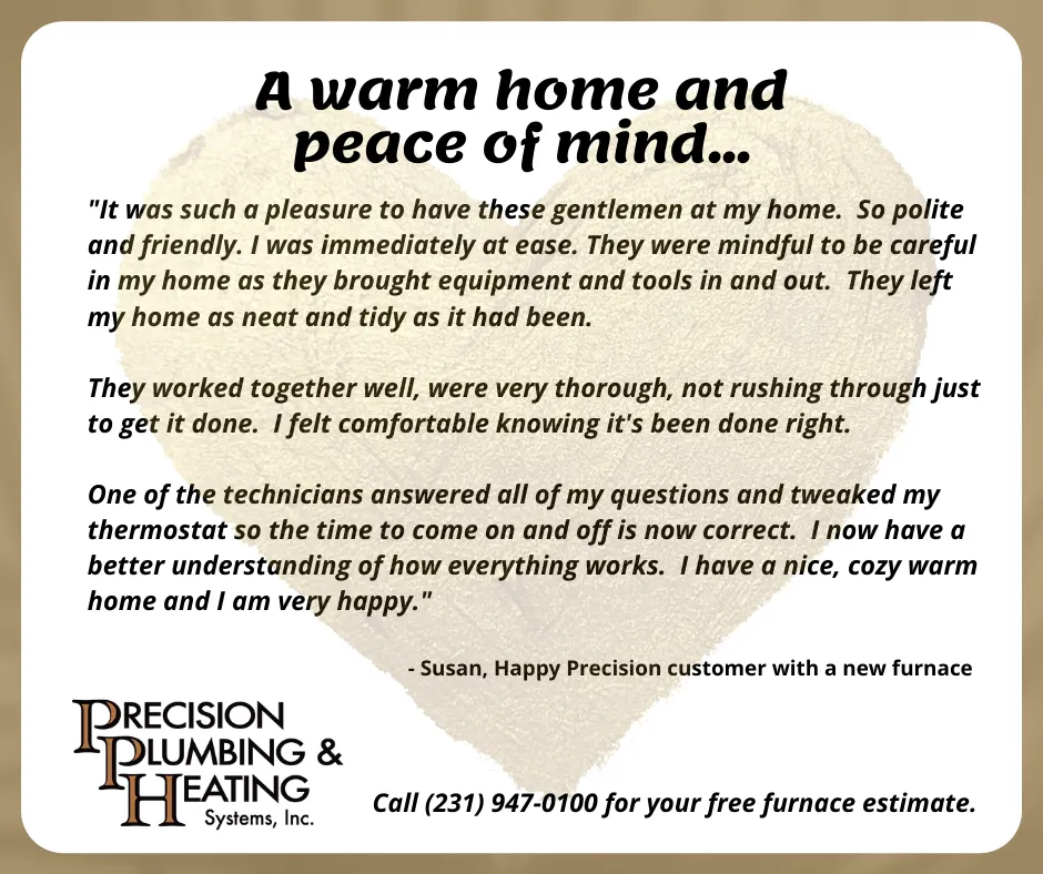 Trusted pipe repair for homes in Traverse City, MI by Precision Plumbing & Heating