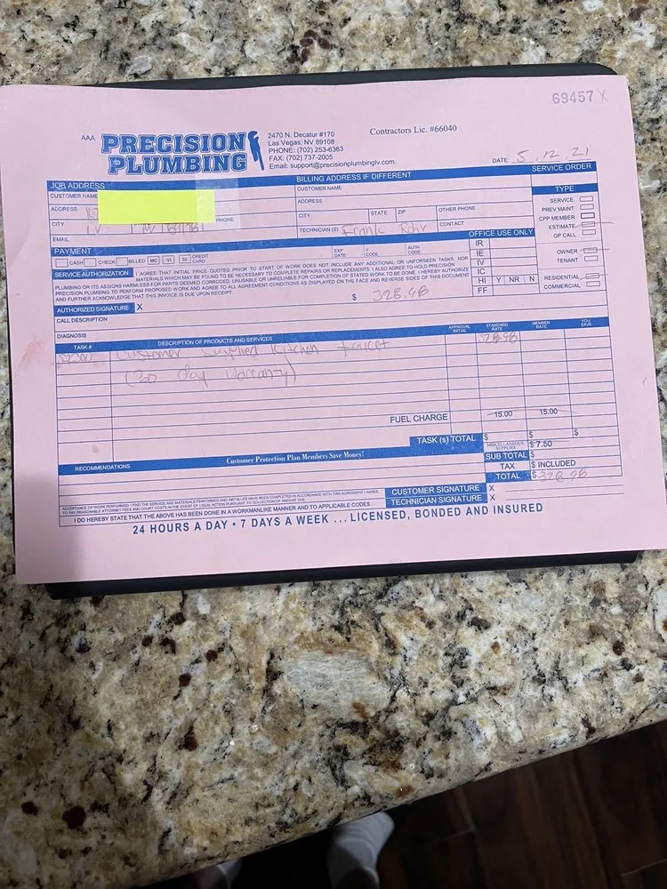 Slide of Precision Plumbing