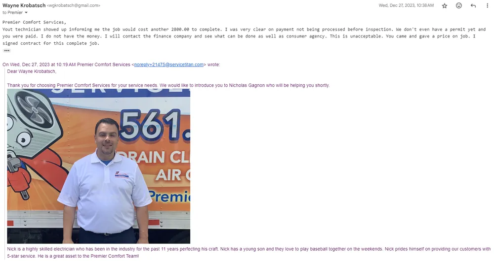 Slide of Premier Comfort Services