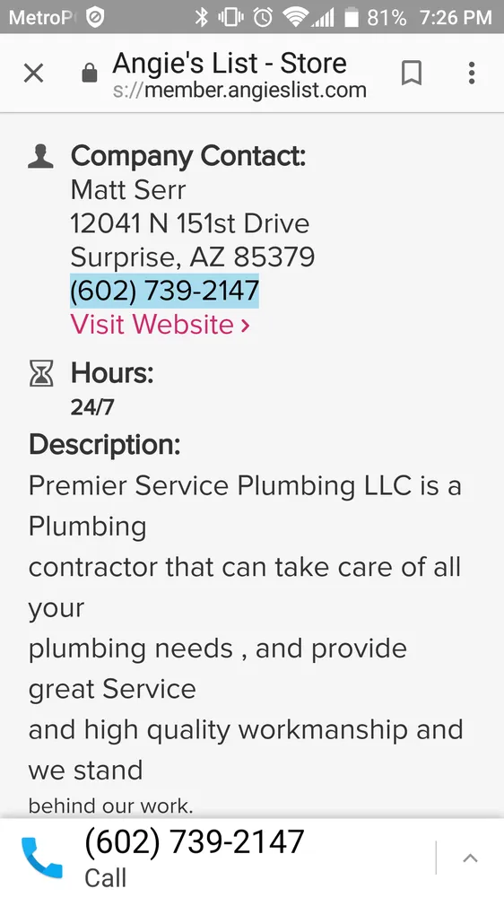 Slide of Premier Service Plumbing