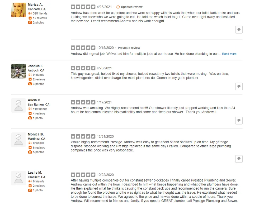 Slide of Prestige Plumbing and Sewer