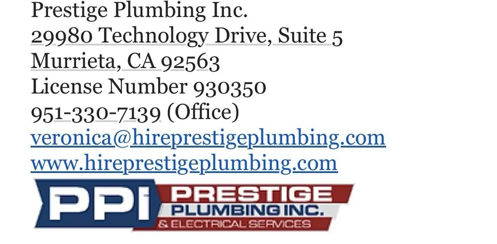 Slide of Prestige Plumbing