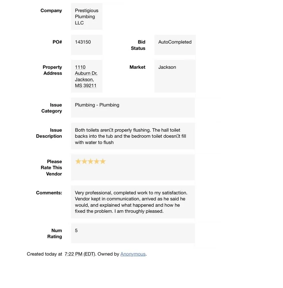 Slide of Prestigious Plumbing