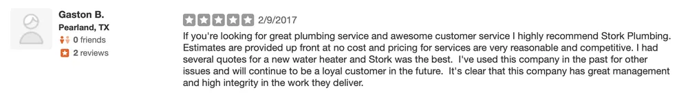 Slide of Primary Plumbing Services