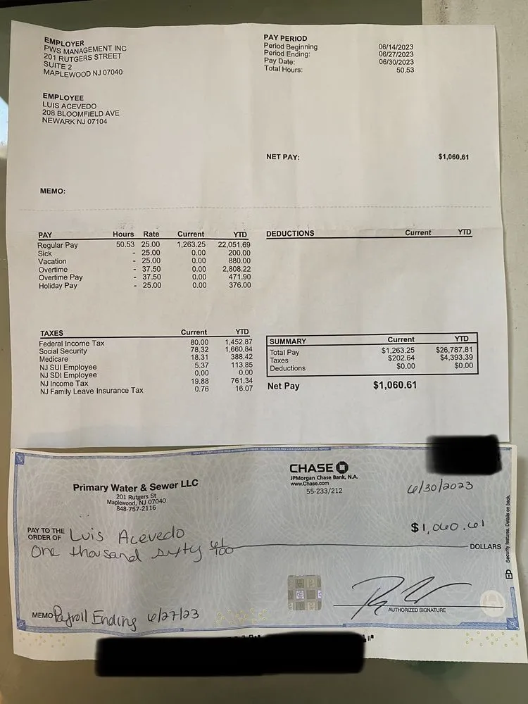 Slide of Primary Water & Sewer