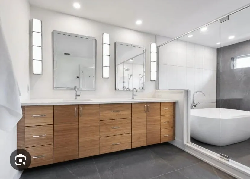 Slide of Pristine Bathroom and Repairs