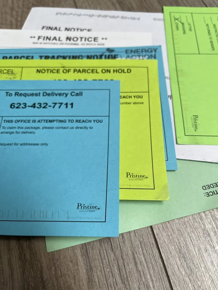 Slide of Pristine Water Softeners