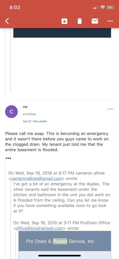 Slide of Pro Drain & Rooter Service