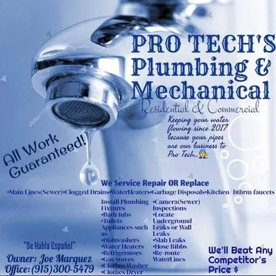 Pro Tech's Plumbing & Mechanical Logo