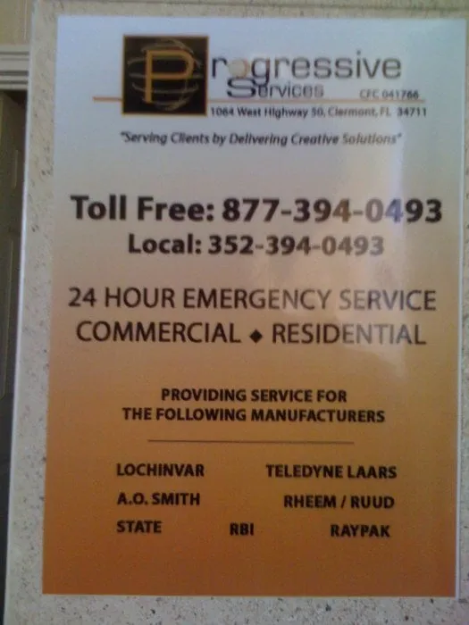 Slide of Progressive Plumbing Inc