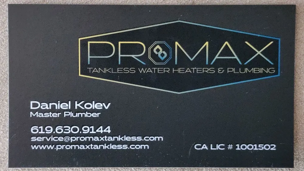Top-rated water heater service in San Diego, CA by ProMax Tankless Water Heaters & Plumbing