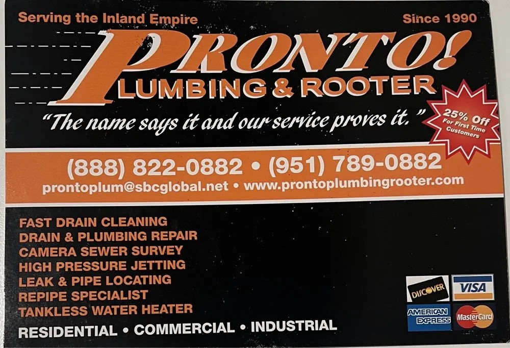 Slide of Pronto Plumbing & Rooter