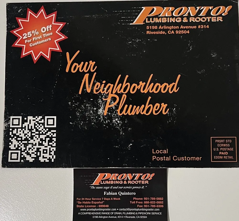 Slide of Pronto Plumbing & Rooter