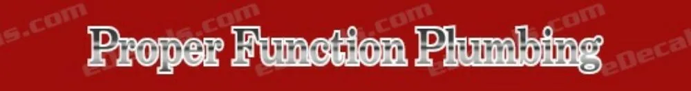 Slide of Proper Function Plumbing