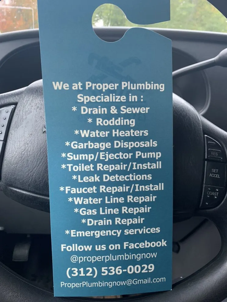 Slide of Proper Plumbing & Drain