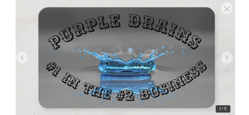 Slide of Purple Drains