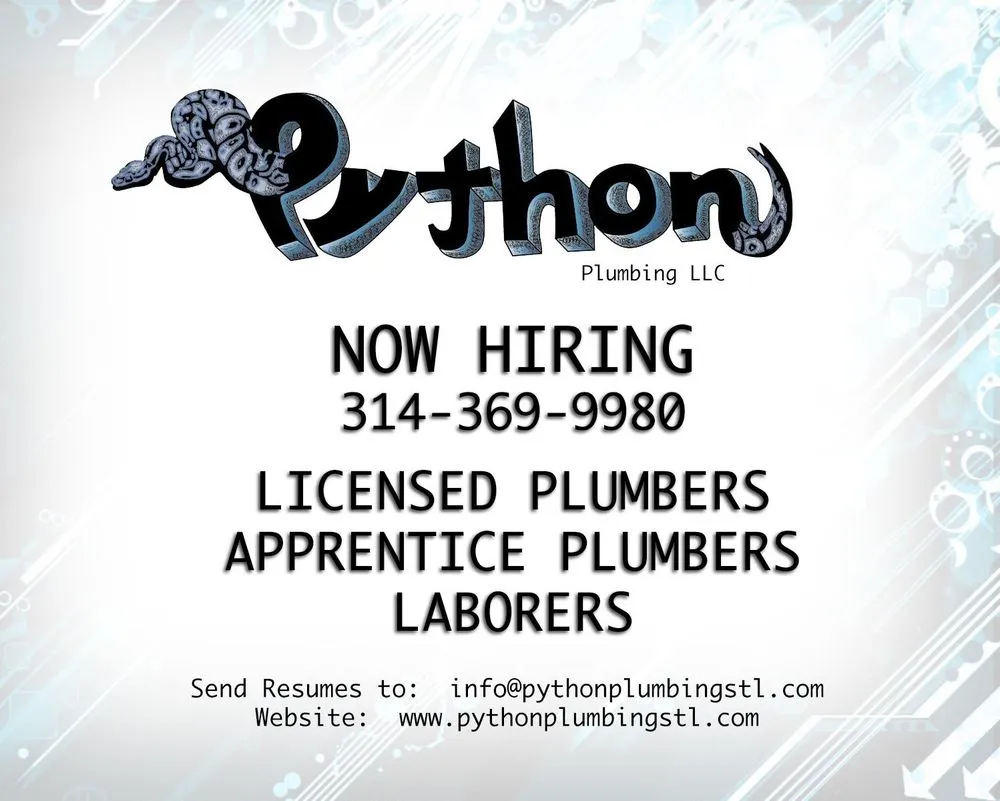 Expert emergency plumbing service in St. Louis, MO - Python Plumbing