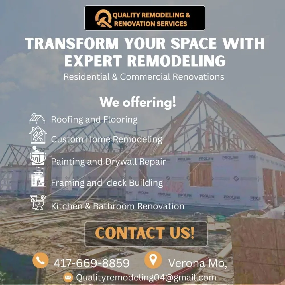 Top-rated plumbing repair experts serving Verona, MO - Quality Remodeling and Renovations