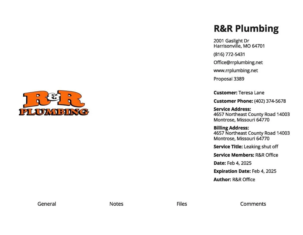 Slide of R & R Plumbing
