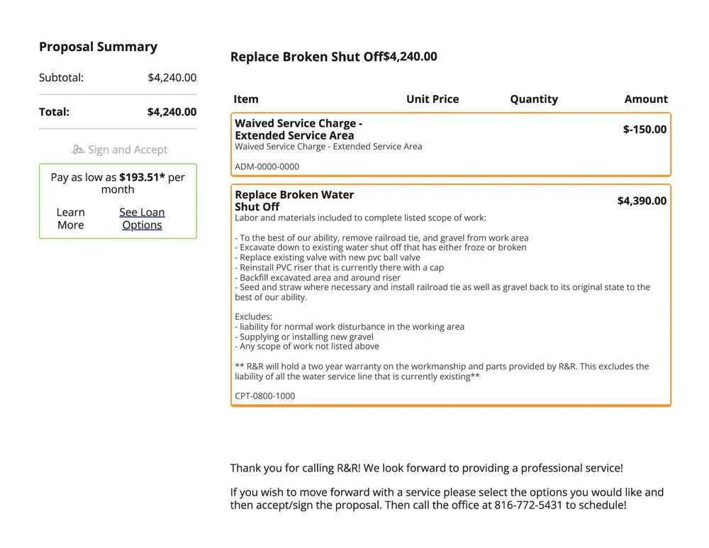 Slide of R & R Plumbing