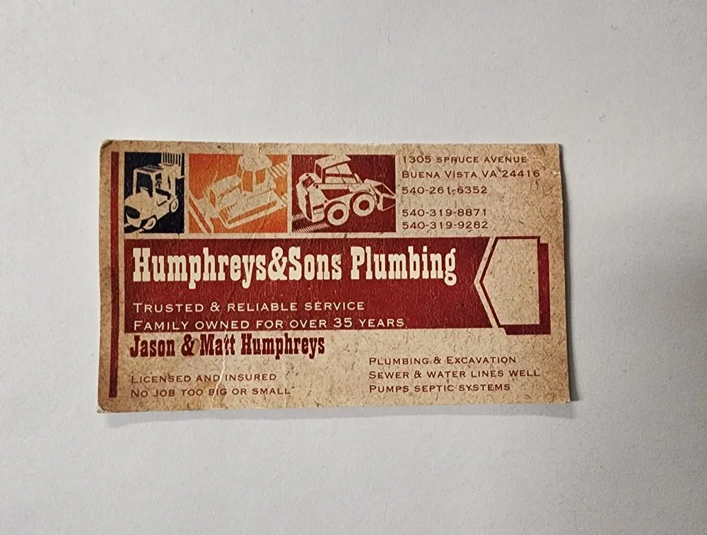 Slide of R S Humphreys & Sons