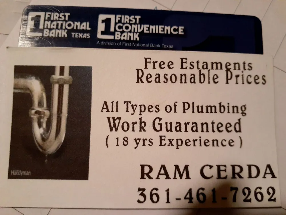 Quality drain cleaning experts serving CORP CHRISTI, TX - Ramiro Cerda plumbing