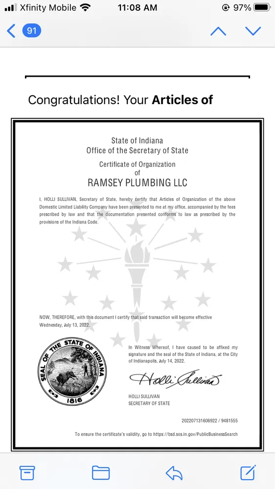 Slide of Ramsey Plumbing