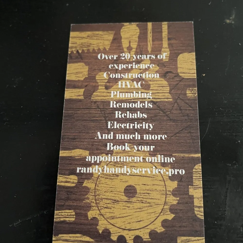 Slide of Randy’s Handy Service