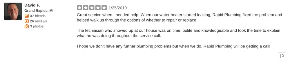 Slide of Rapid Plumbing & Drain Service