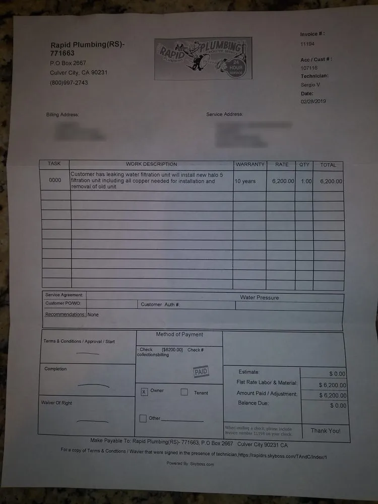 Slide of Rapid Plumbing
