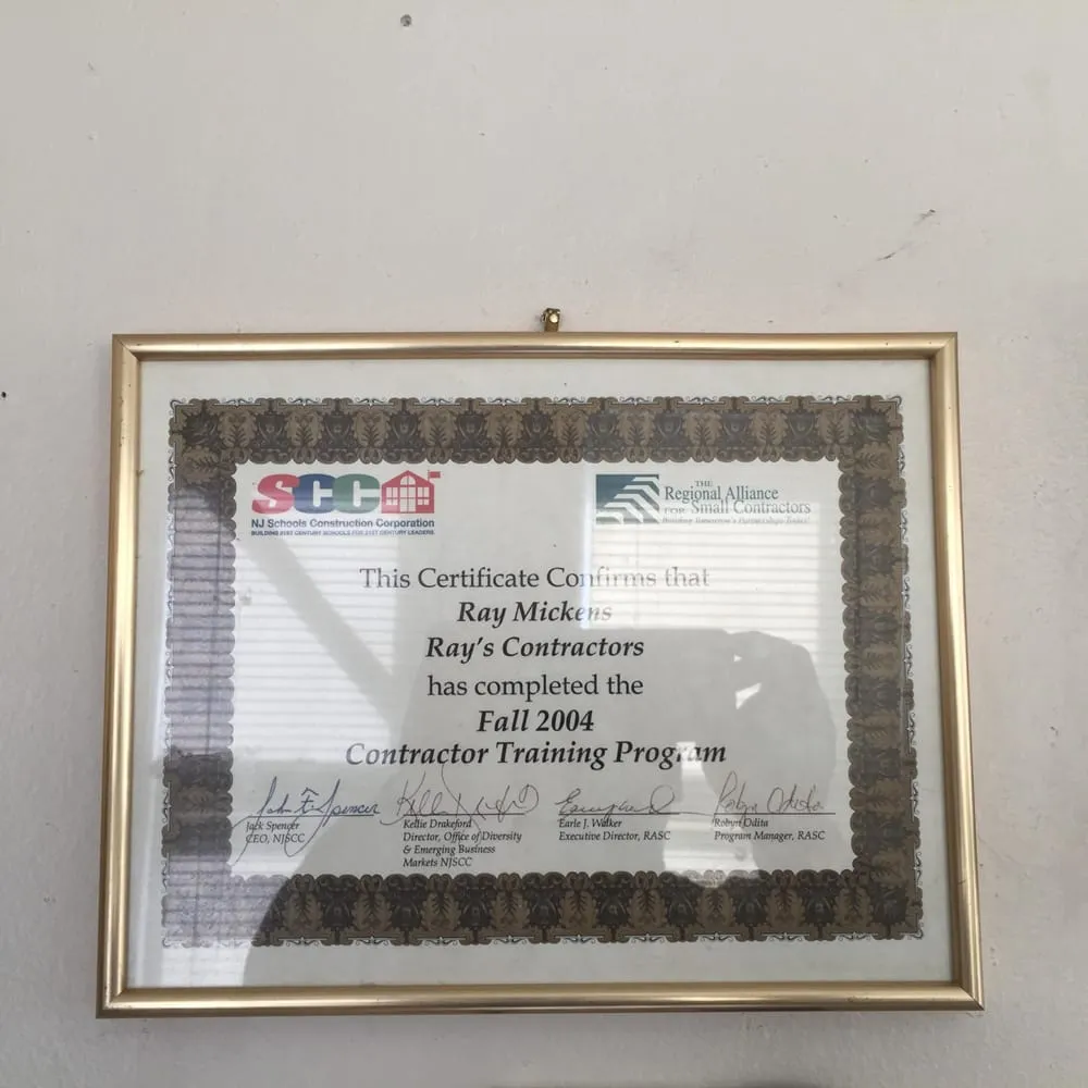 Slide of Ray's Contractors RBSM