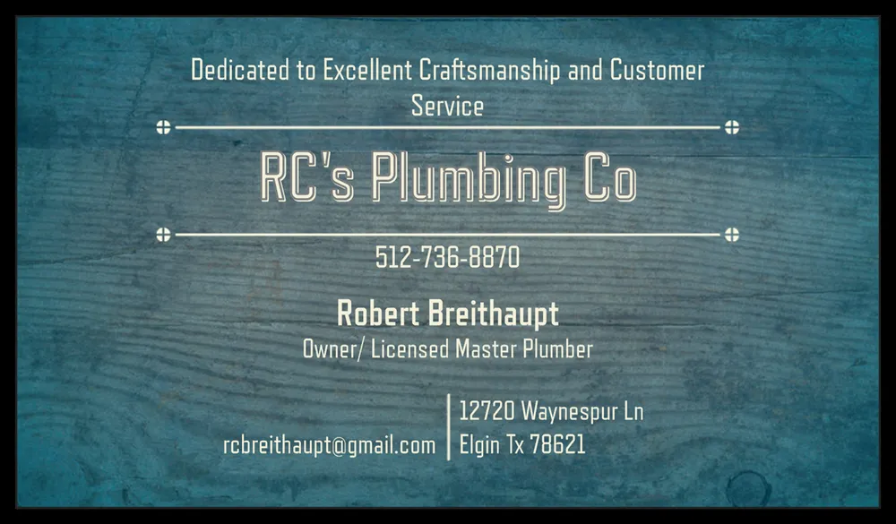 Slide of RC's Plumbing Company