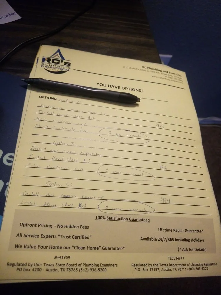 Slide of RC's Plumbing Company