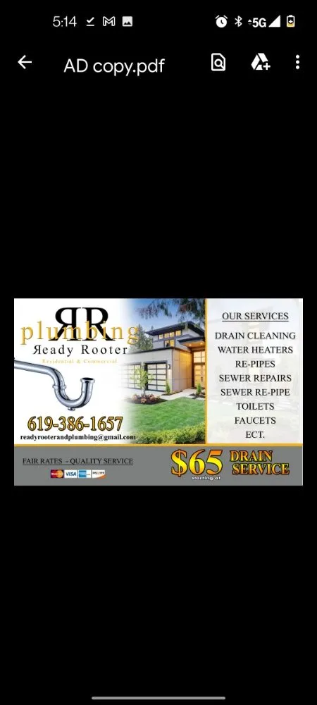 Trusted water heater service in El Cajon, CA by Ready Rooter and Plumbing