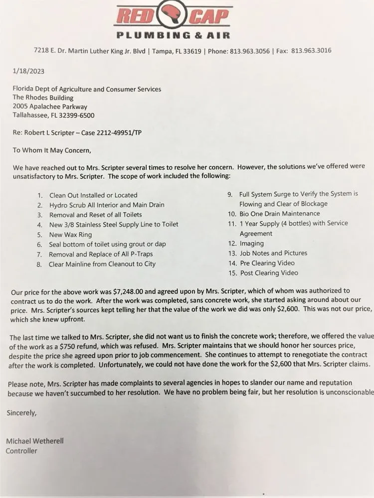 Reliable water heater service experts serving Tampa, FL - Red Cap Plumbing, Air & Electric