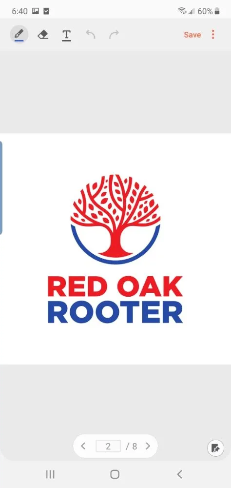 Slide of Red Oak Rooter
