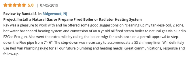 Slide of Red Van Plumbing & Heating