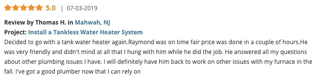 Slide of Red Van Plumbing & Heating