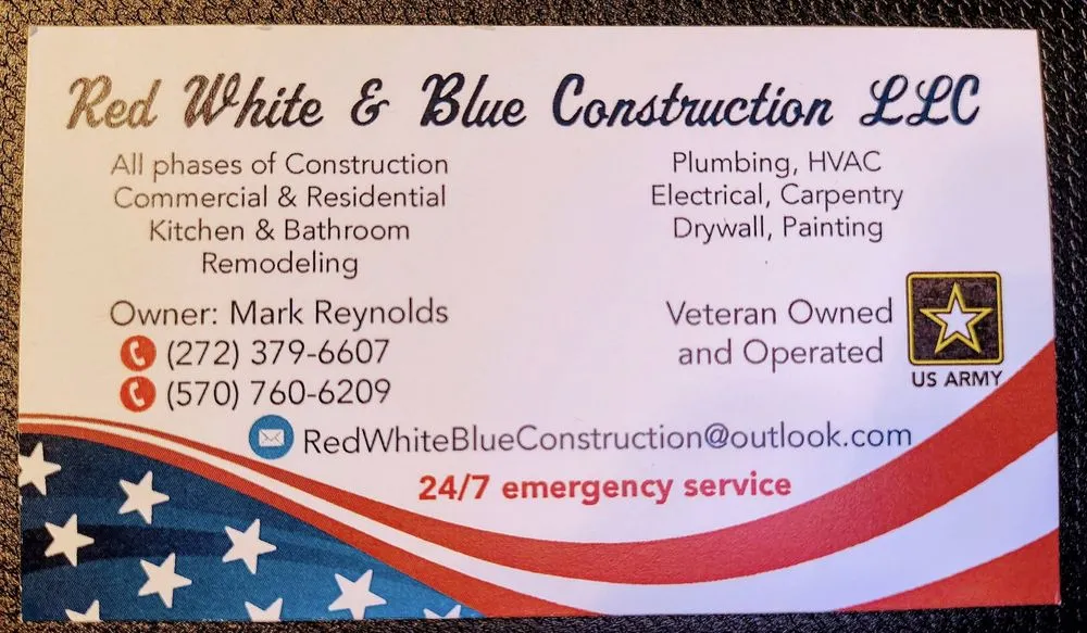 Slide of Red White & Blue Construction